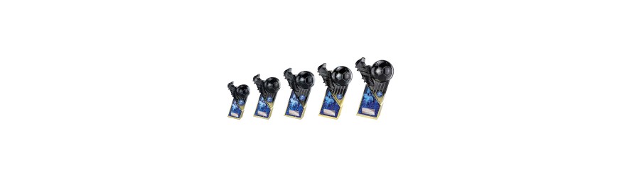 MARAUDERS COLOURED BLACK & GOLD TROPHY - 5 SIZES - 16CM TO 28CM MARAUDERS COLOURED BLACK & GOLD TROPHY - 5 SIZES - 16CM TO 28CM